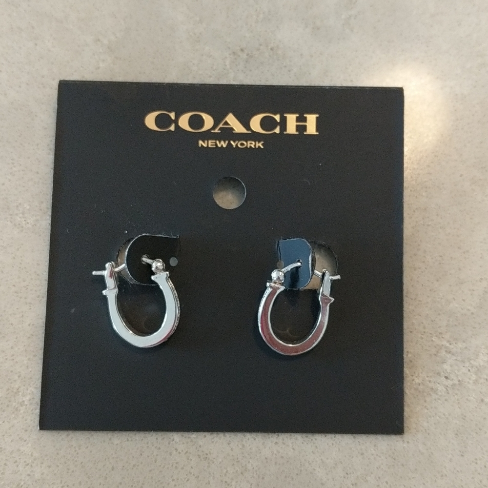 Coach silver earrings